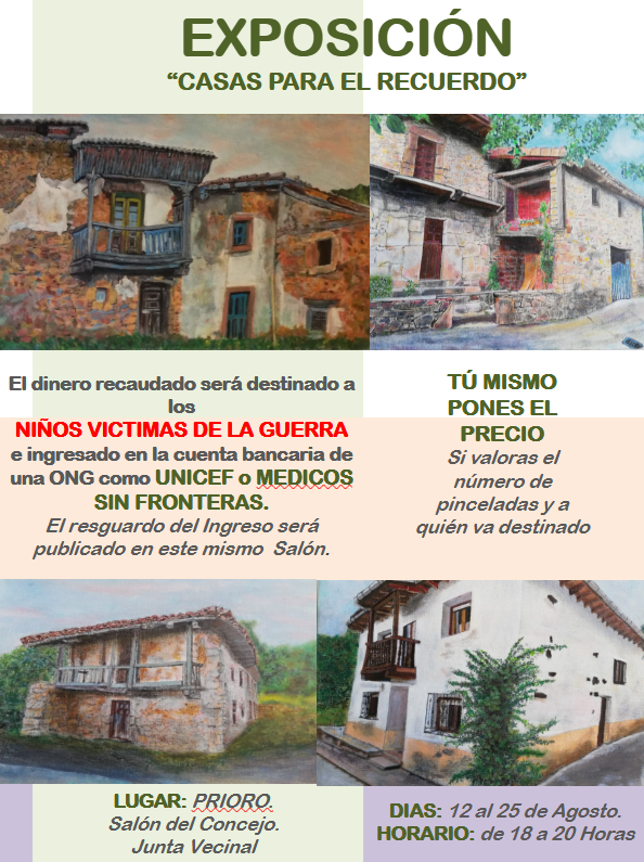 Cartel exposicion casas para el recuerdo prioro
