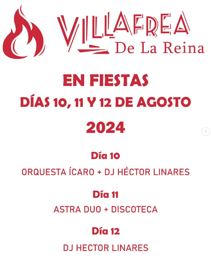 Cartel fiestas villafrea 2024