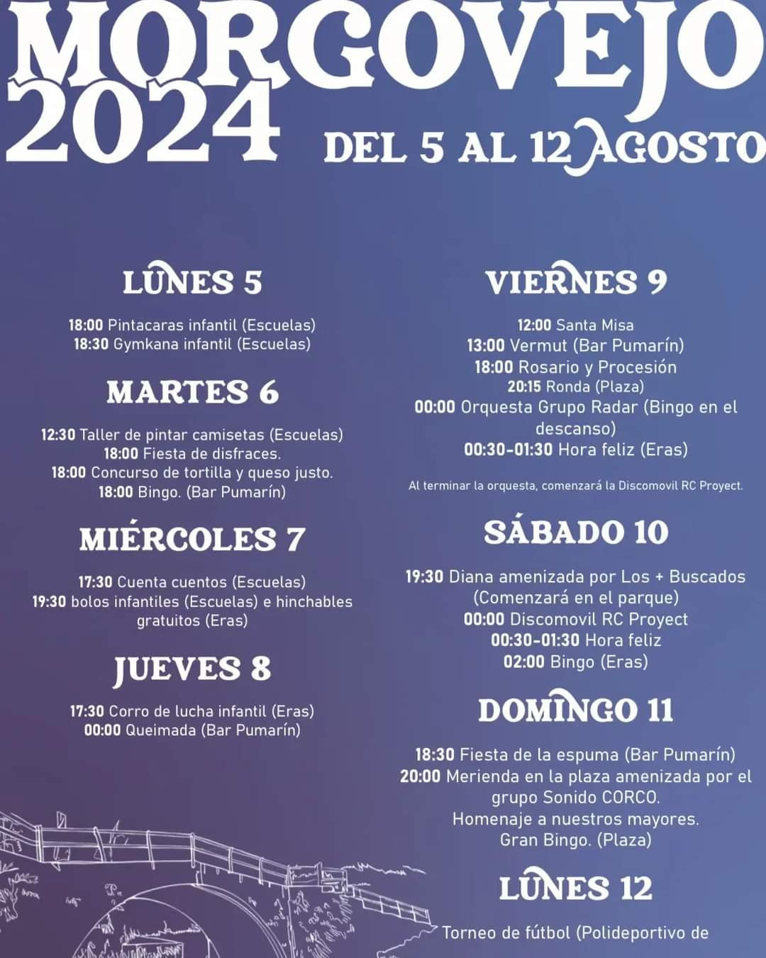 Programa fiestas morgovejo 2024