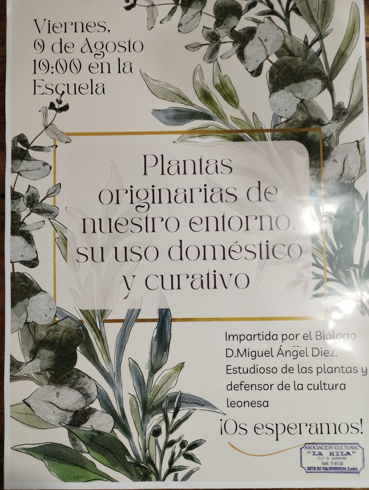 Cartel conferencia plantas soto de valderrueda (2)