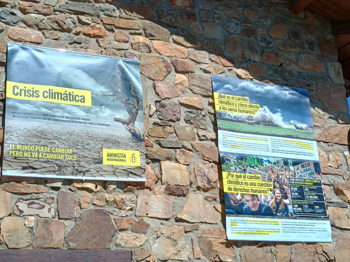 Carteles expo cambio climatico derechos humanos morgovejo