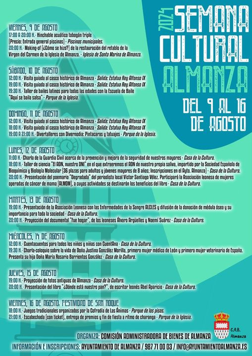 Programa semana cultural almanza