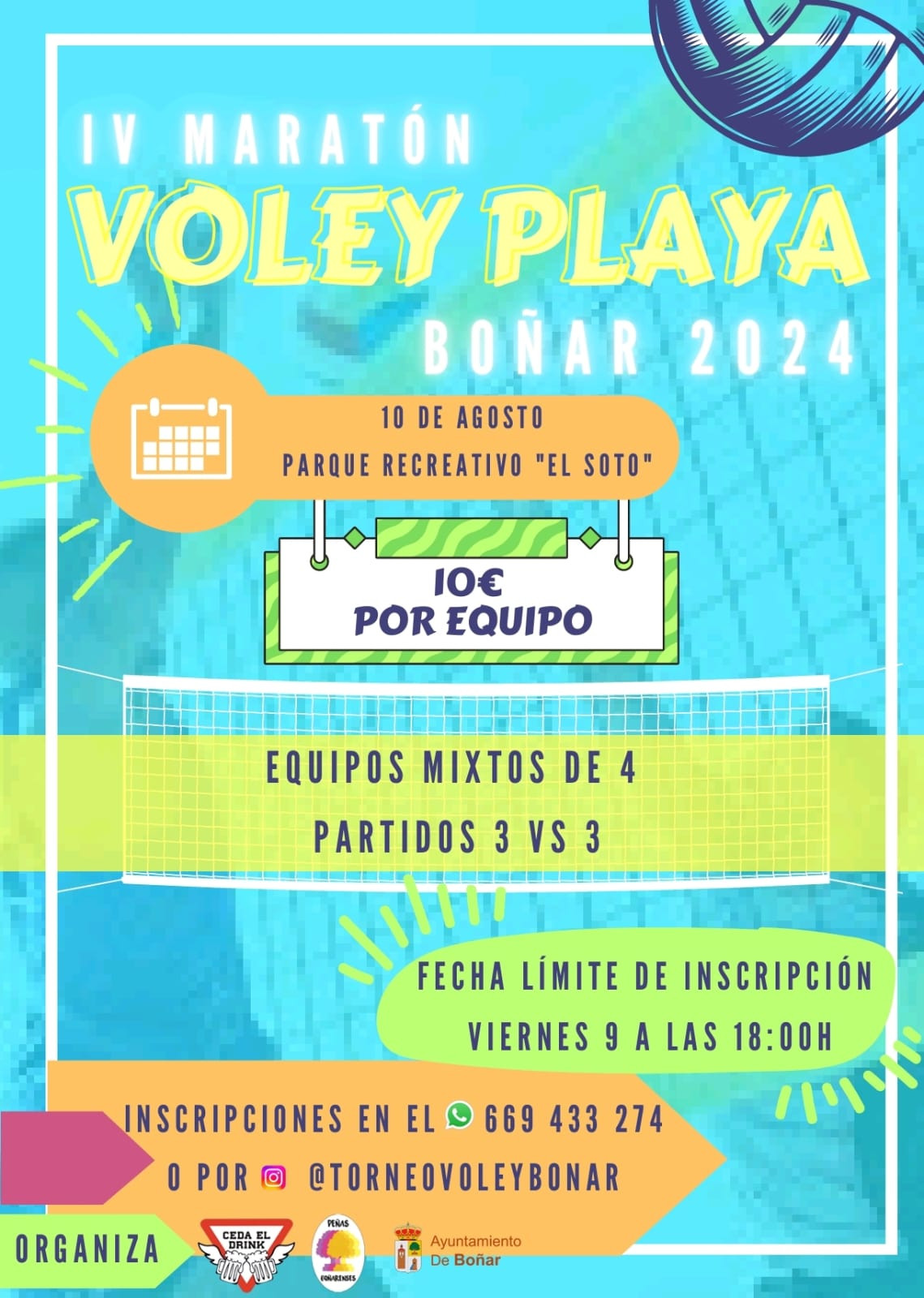 Cartel voley playa