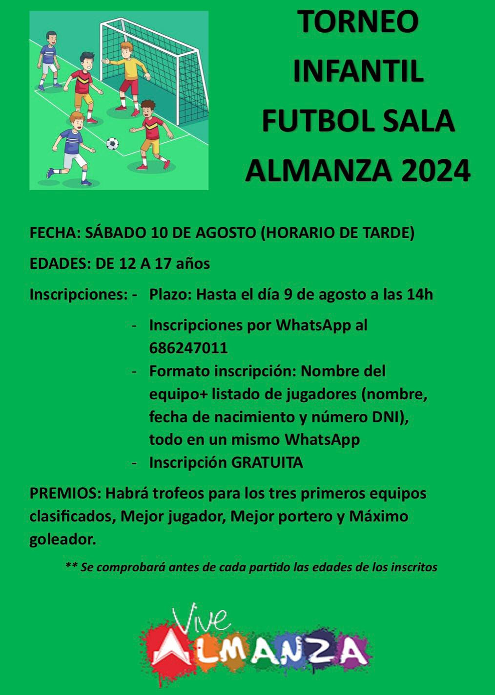 Cartel torneo de futbol sala infantil