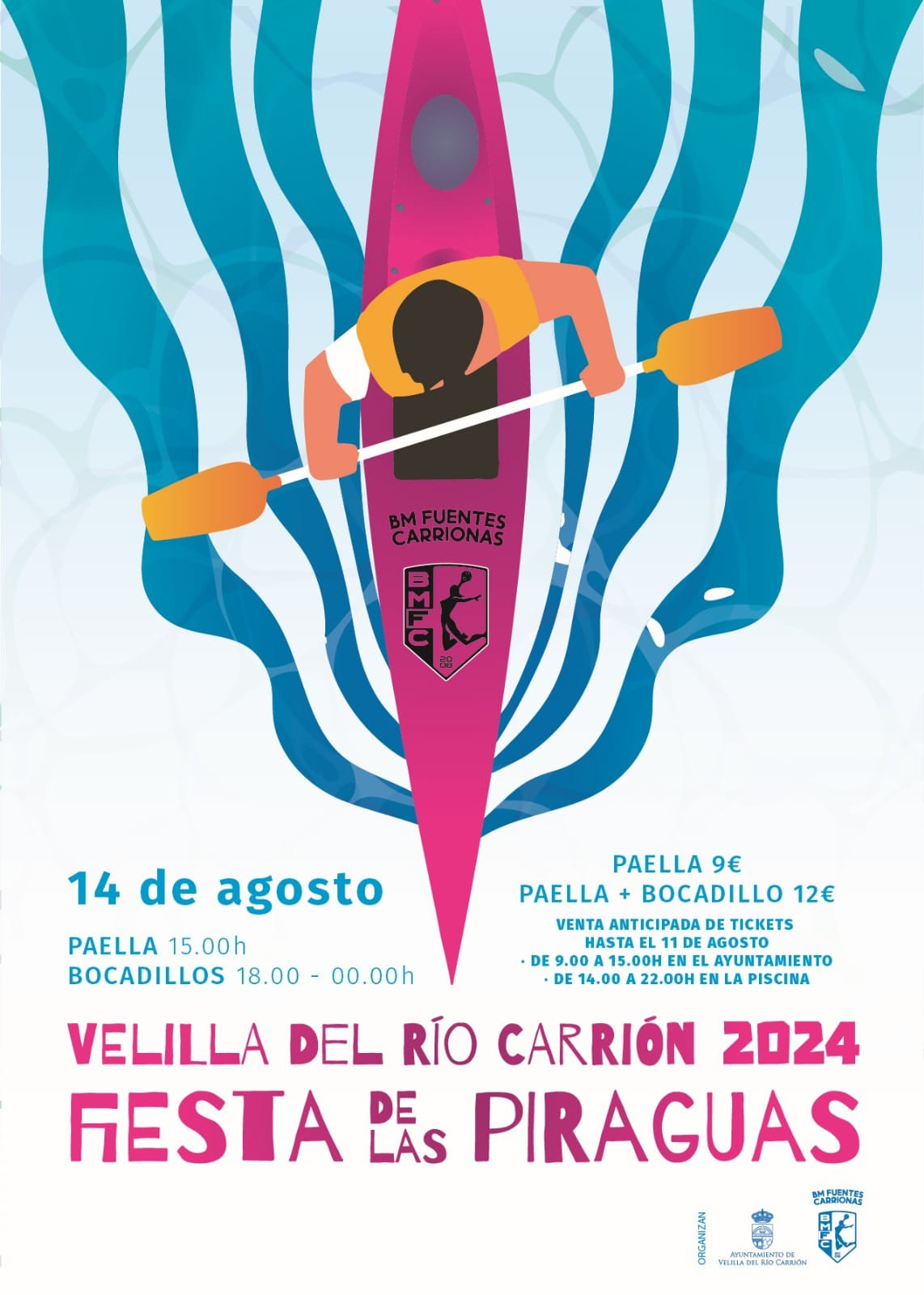 Cartel fiesta de las piragu00fcas velilla 2024