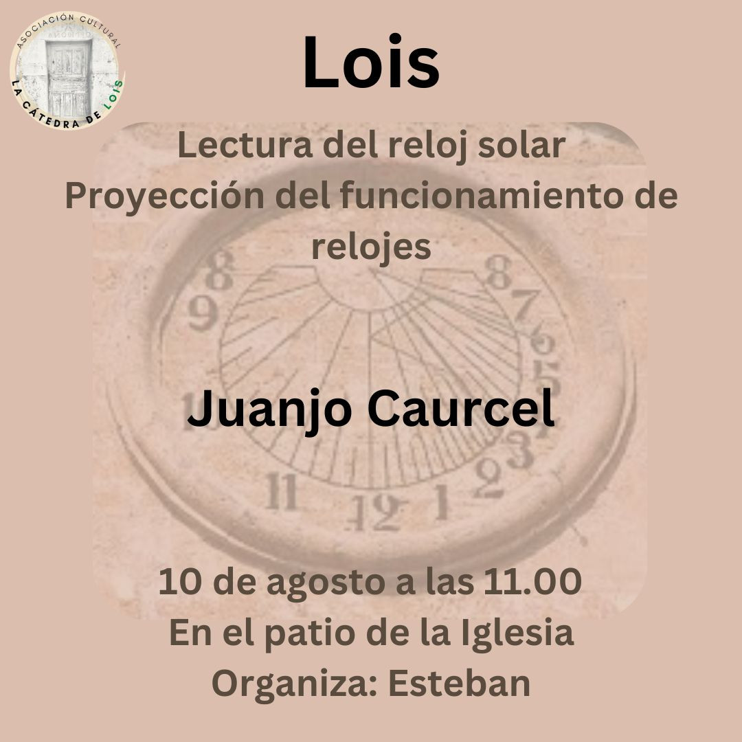 Cartel lectura reloj solar lois