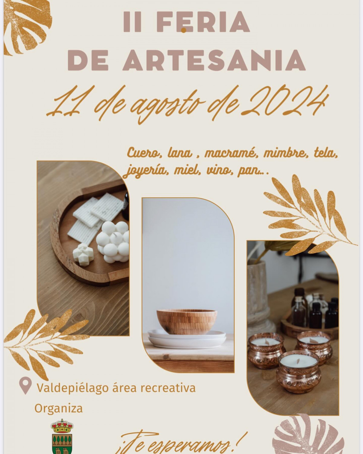 Cartel feria de artesania valdepielago 2024