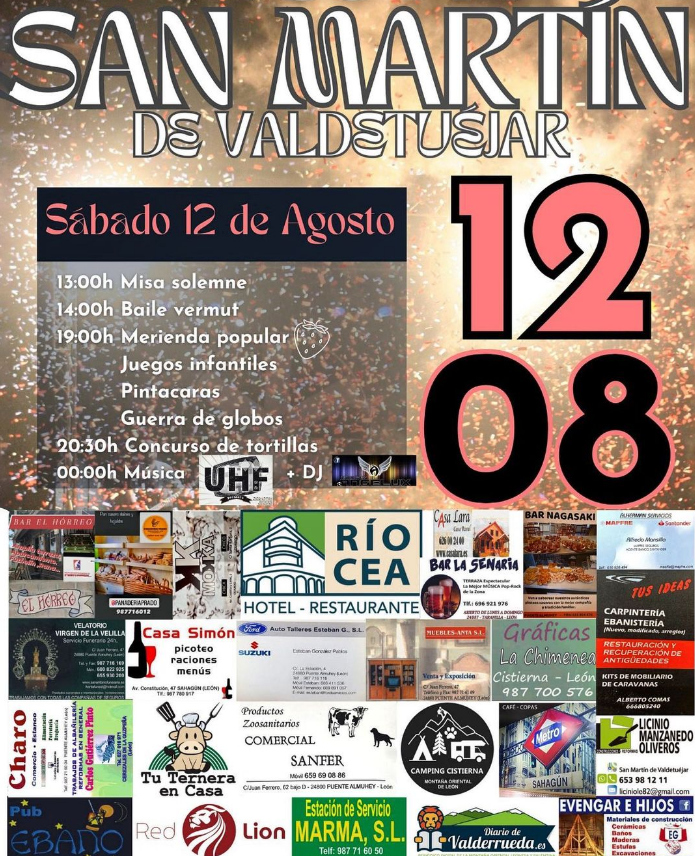 Programa fiestas san martin de valdetuejar 2024