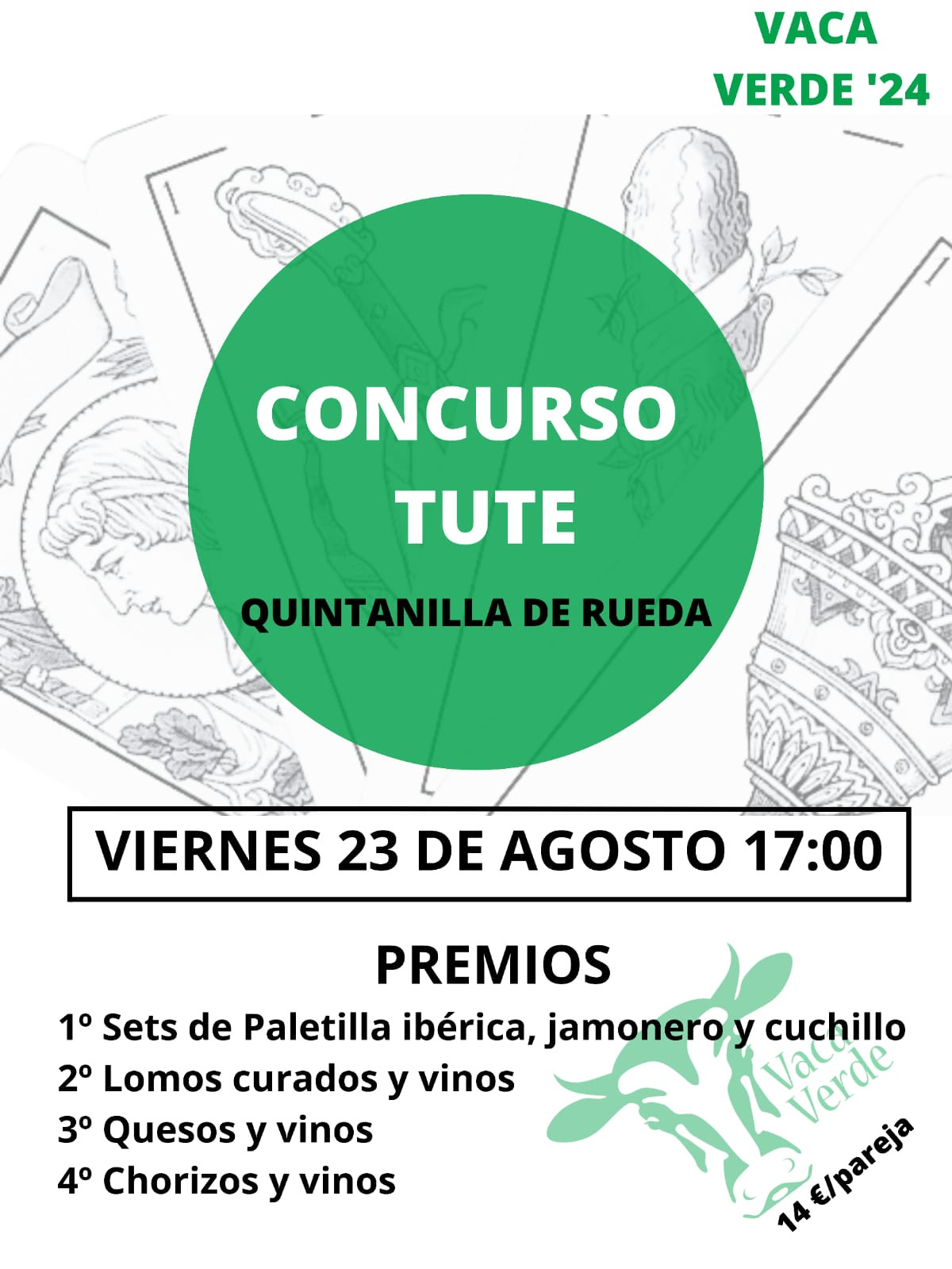 Cartel fiesta vaca verde 2024 quintanilla de rueda