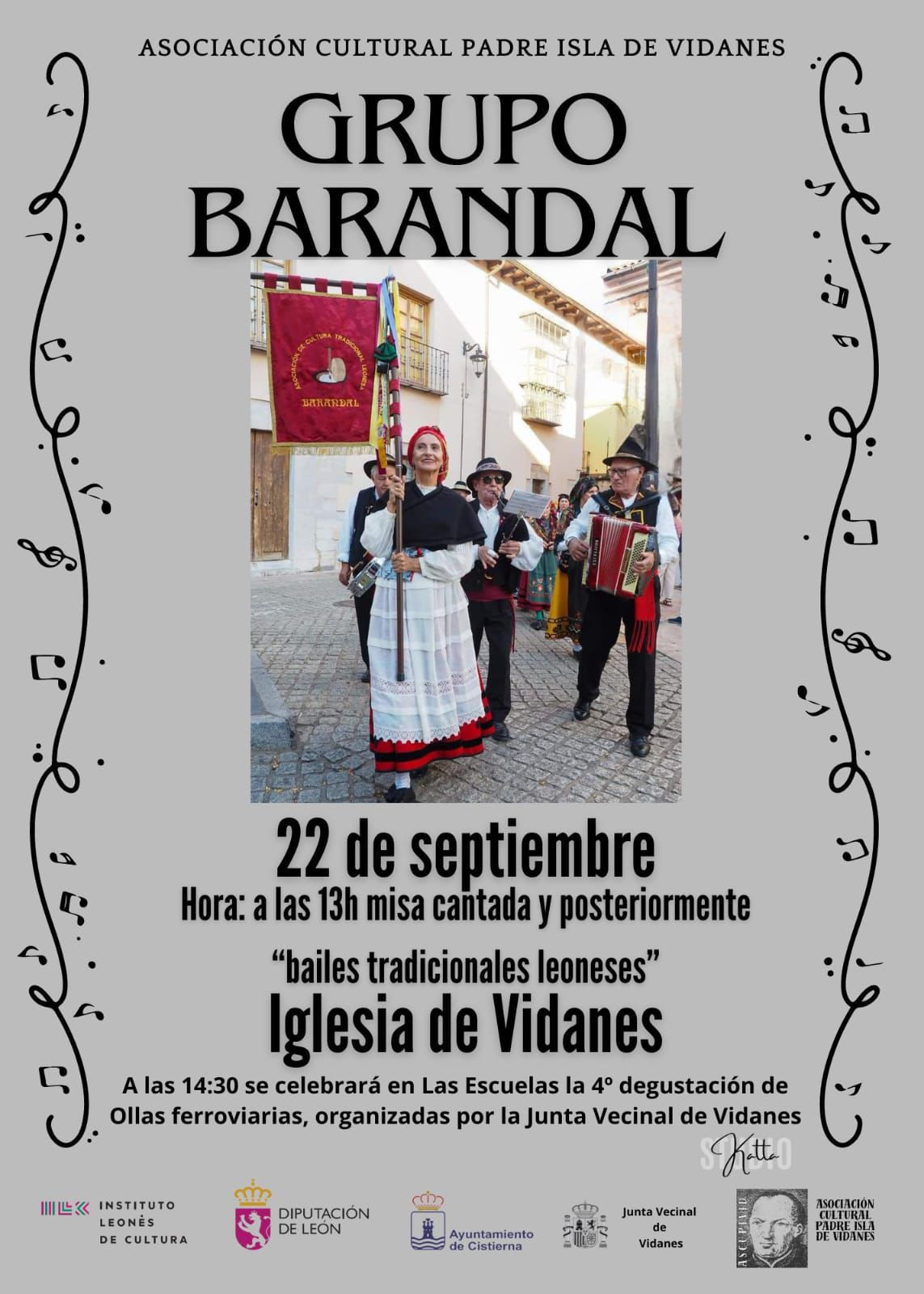 Cartel grupo barandal vidanes