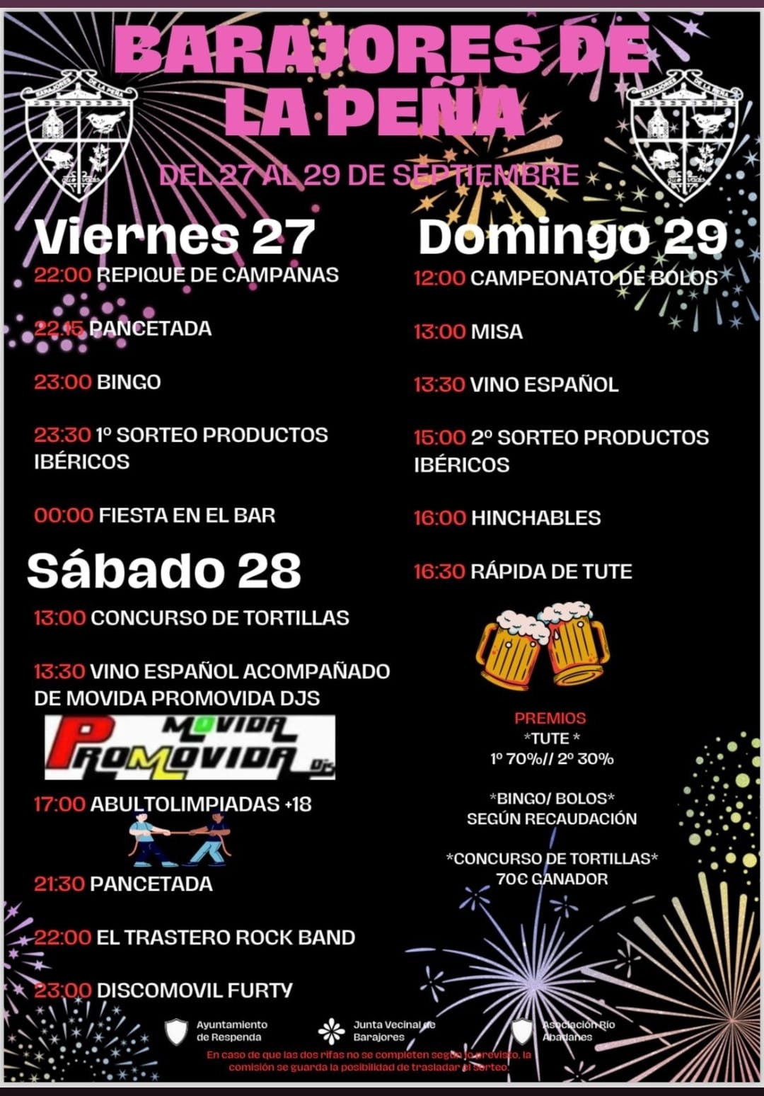 Programa fiestas barajones de la peu00f1a 2024