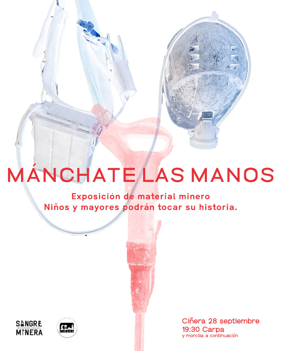 Cartel exposicion material minero ciu00f1era