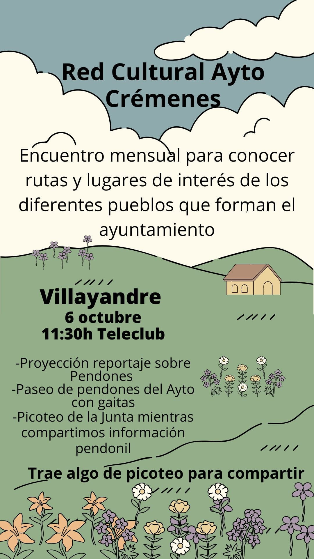 Cartel encuentro red cultural cremens villayandre