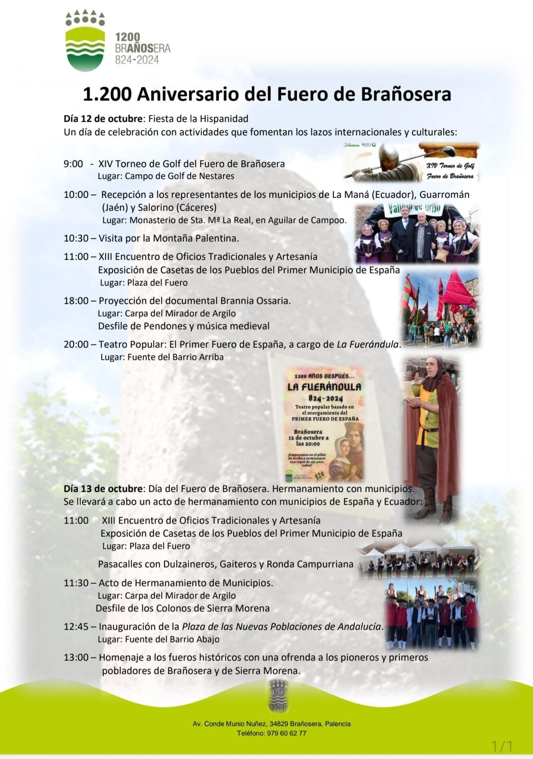 Programa 1200 anivesario fuero de brau00f1osera