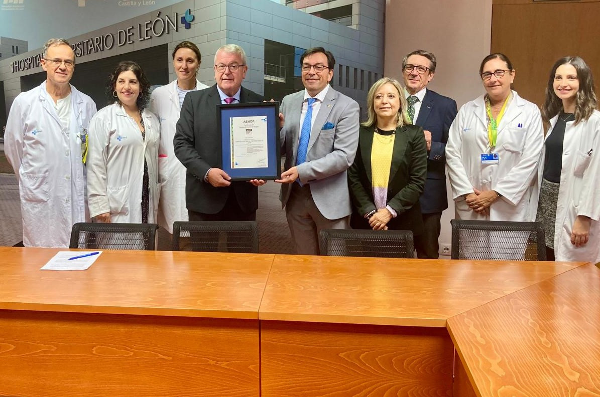 Certificado aenor hospital de leon