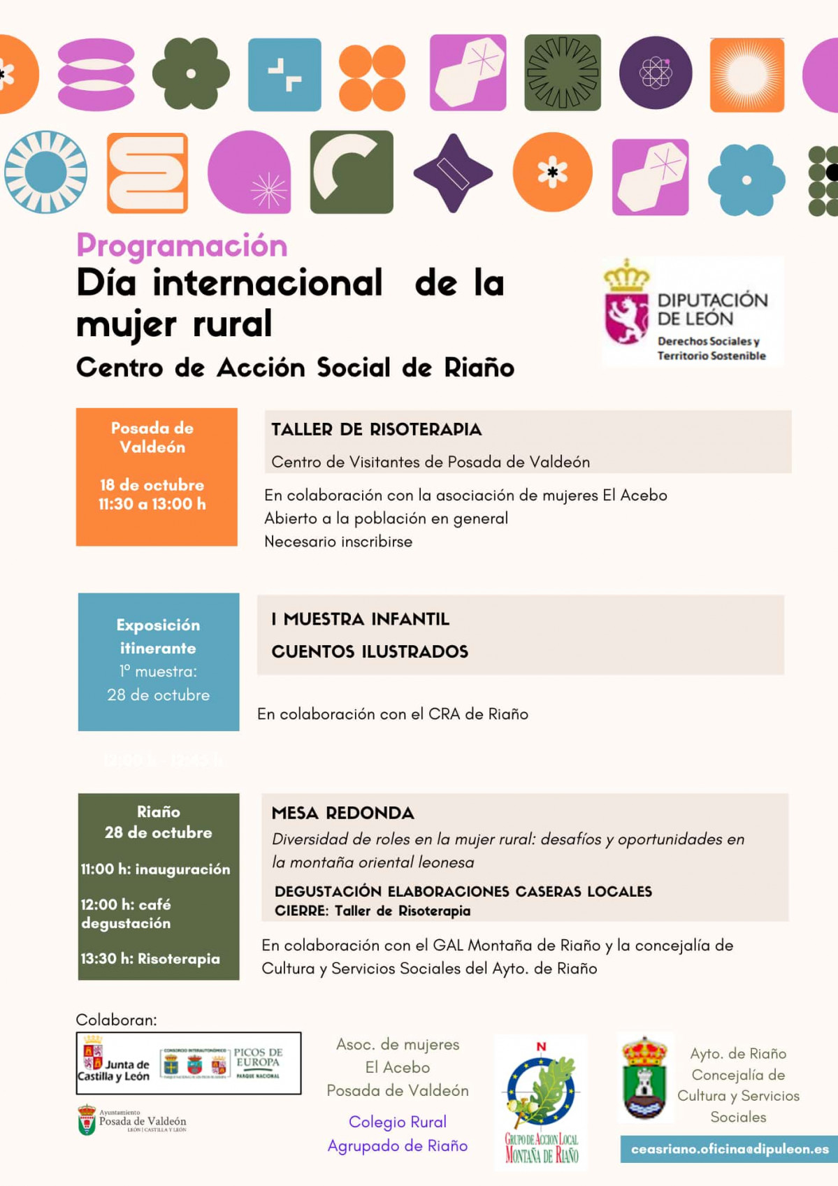Programacion CEAS de Riau00f1o dia de la mujer rural
