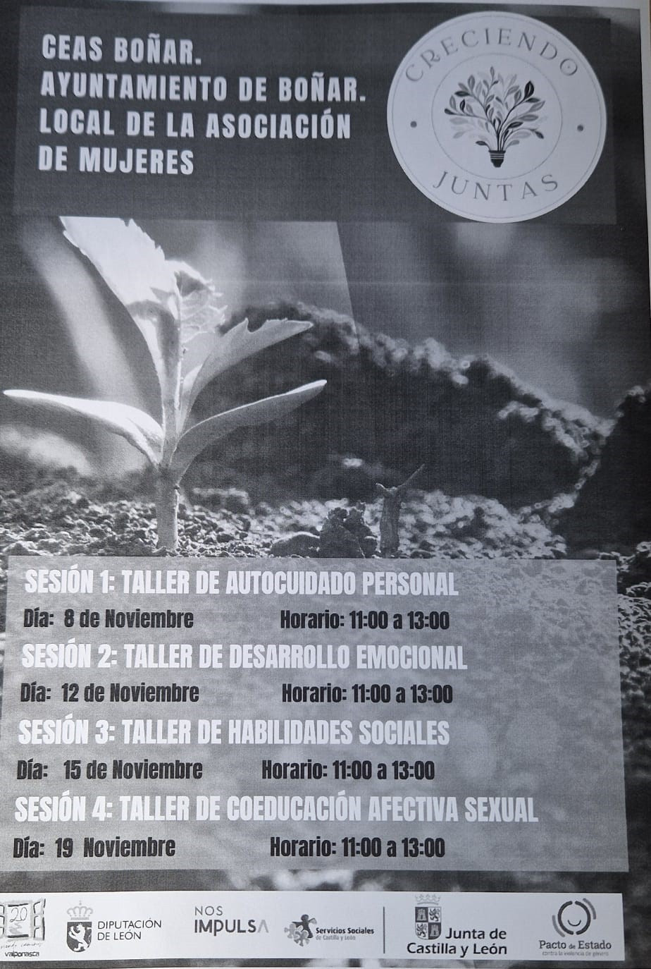 Cartel talleres CEAS Bou00f1ar