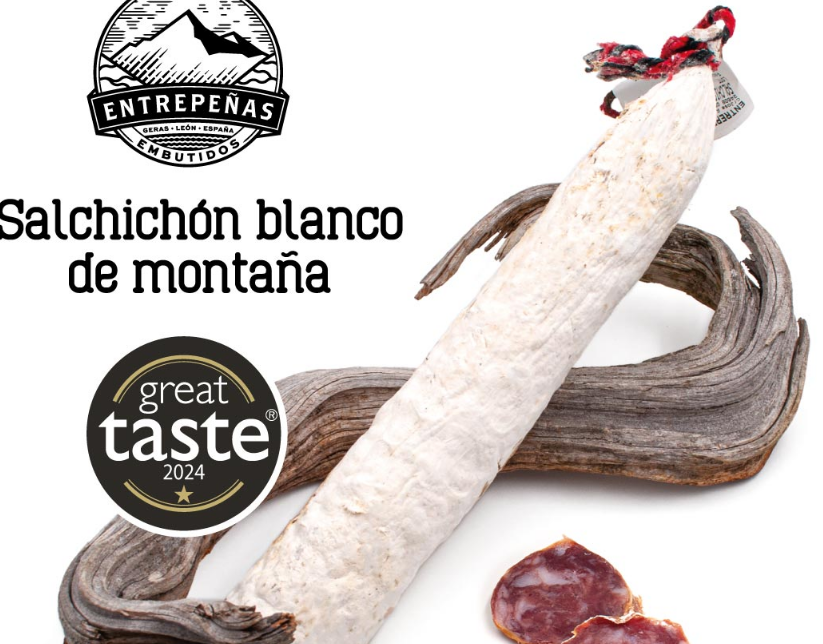 Salchichon blanco de montau00f1a emburidos entrepeu00f1as