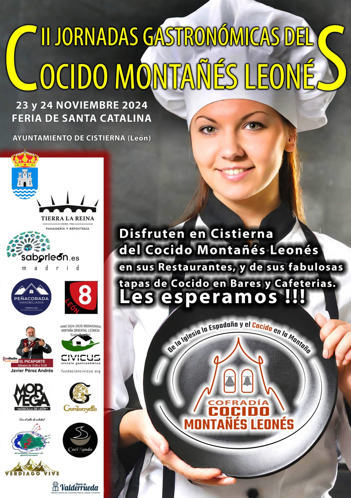 Cartel II Jornadas Gastronomicas Cocido Santa Catalina Cistierna