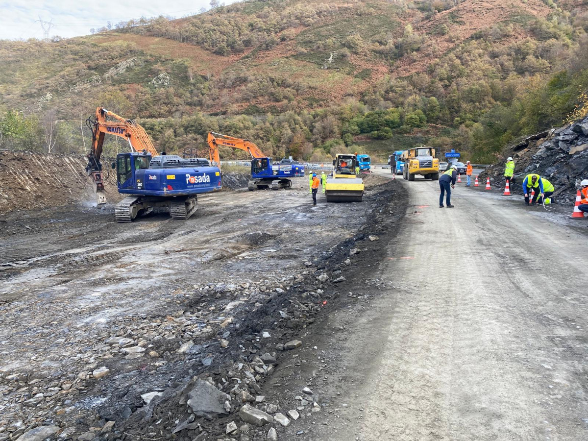 Obras desprendimiento argayo autopista leon asturias AP 66 (2)