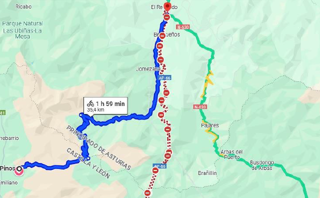 Mapa LE 482 San emiliano