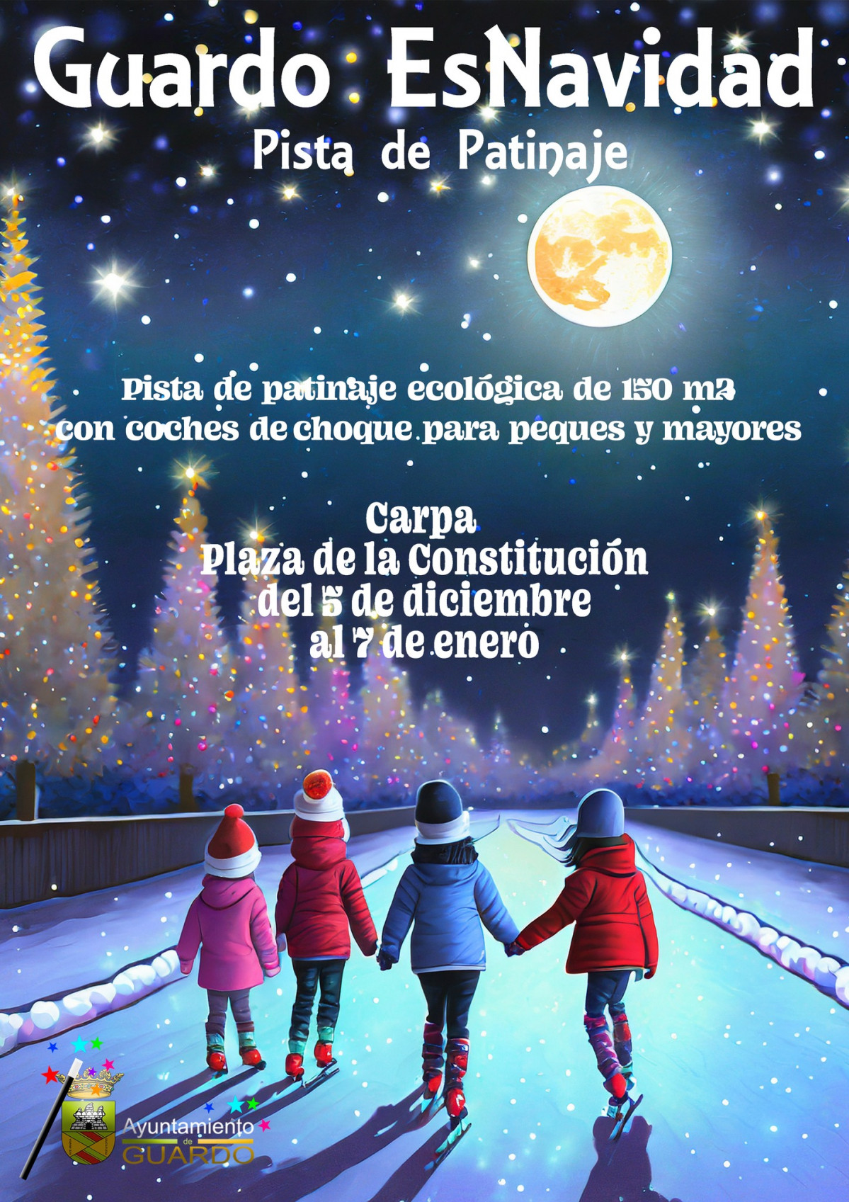 Cartel pista de patinaje guardo