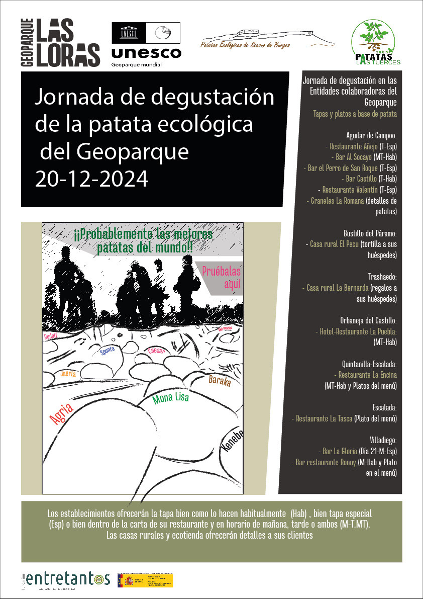 CARTEL JORNADAS DEGUSTACIu00d3N PATATA ECOLu00d3GICA GEOPARQUE LAS LORAS