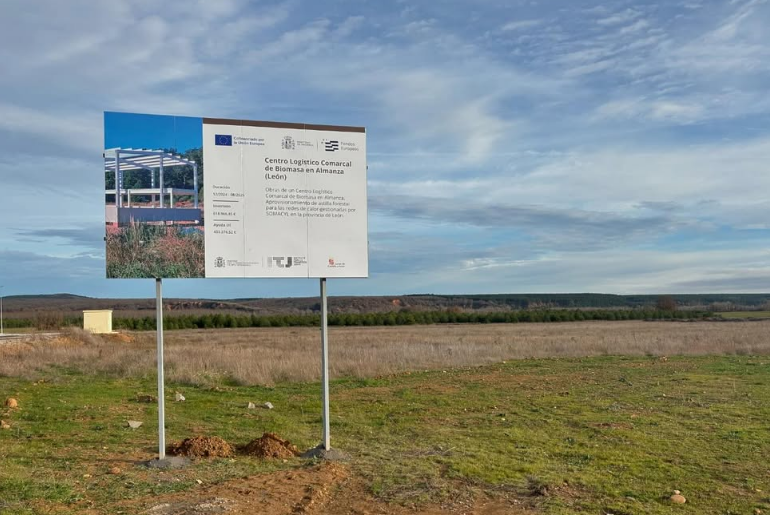 Obras centro logistico de biomasa forestal almanza