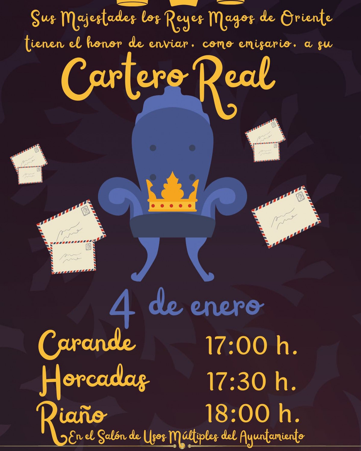 Cartel cartero real riau00f1o