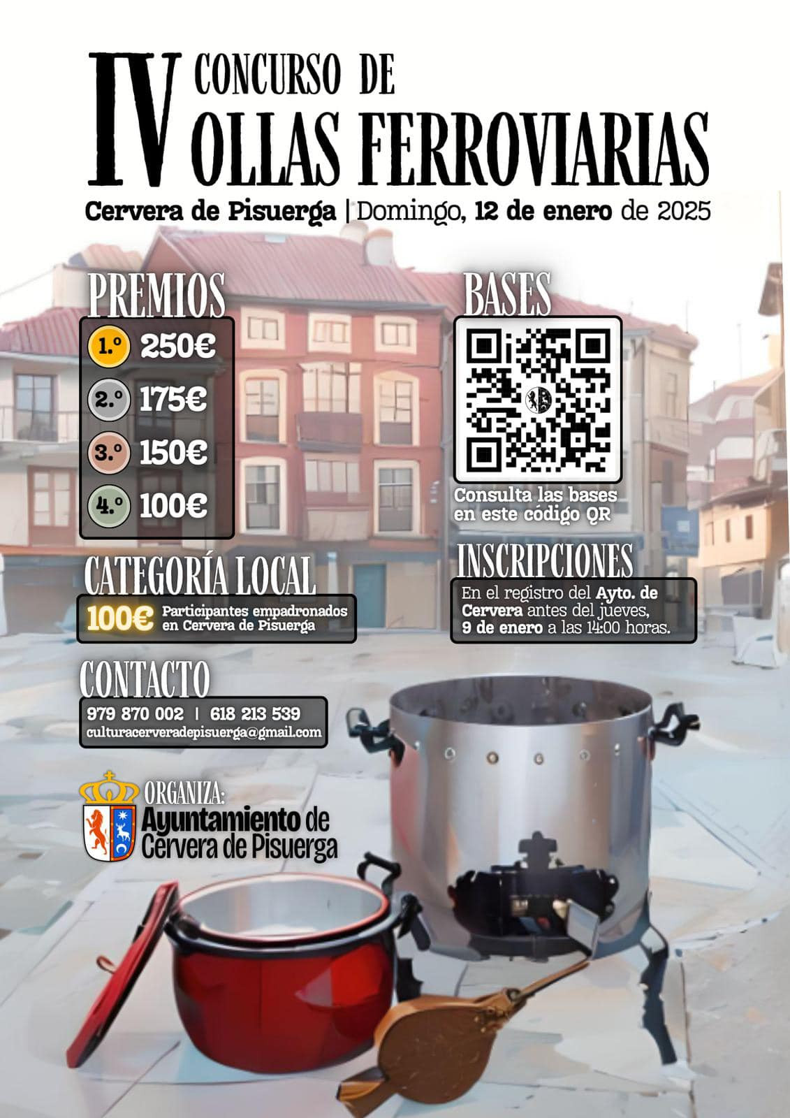 Cartel concurso ollas ferroviarias cervera