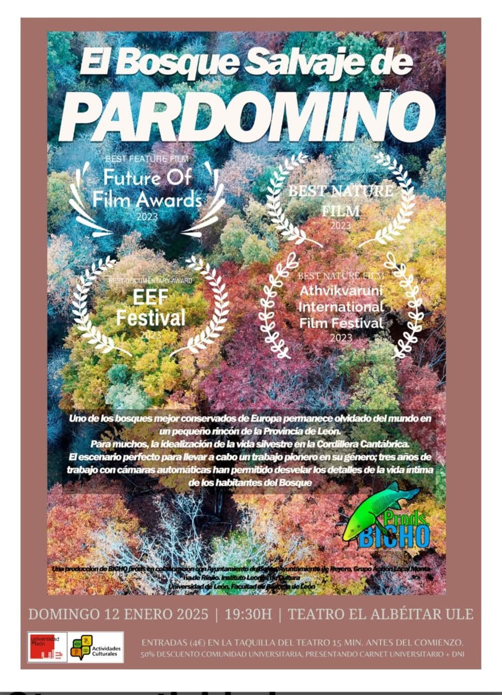 Cartel el bosque salvaje de pardomino