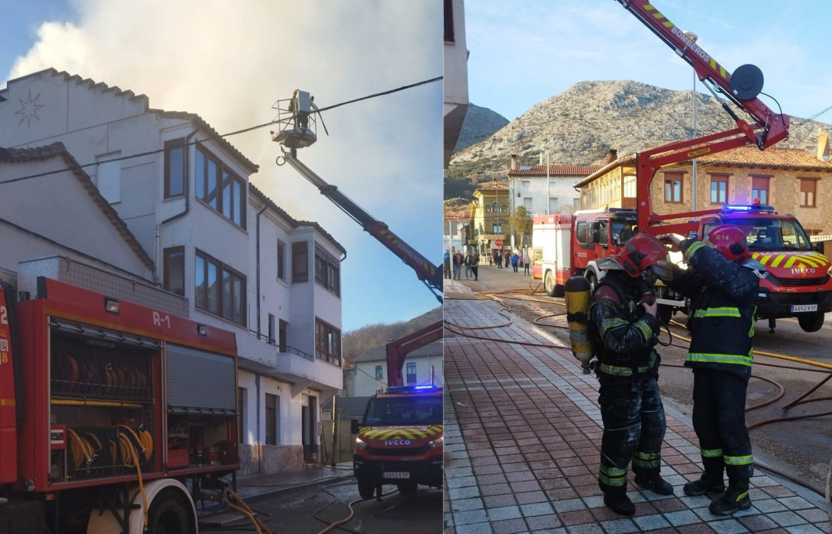 Incendio vivienda santibau00f1ez de la peu00f1a