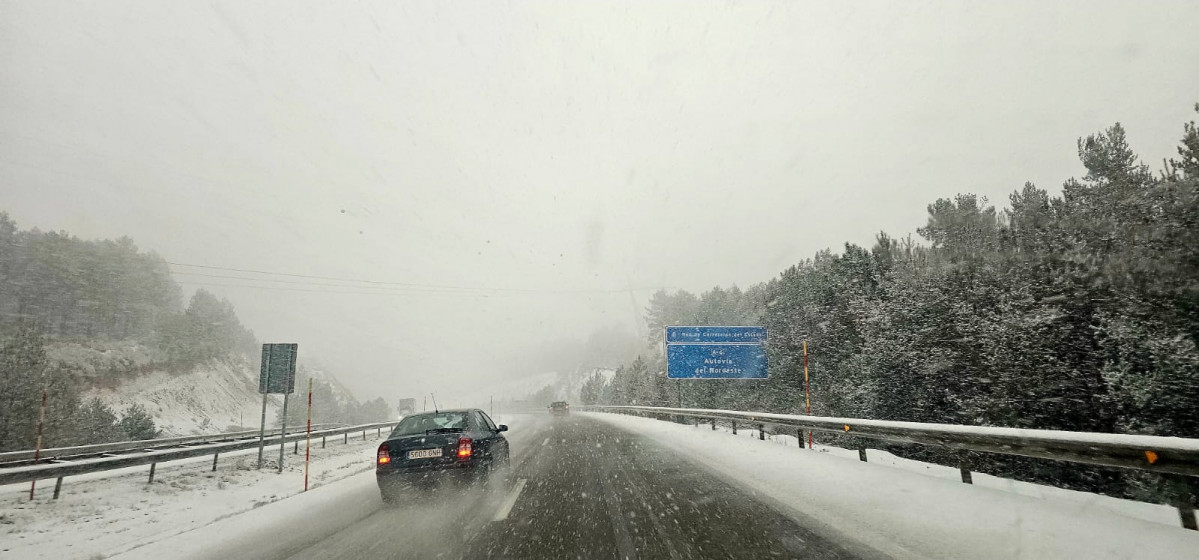 Nieve 2025 carreteras leon autovia del noroeste