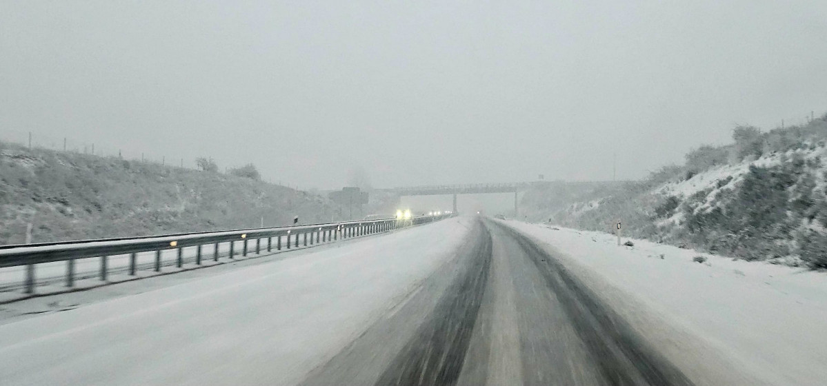 Nieve 2025 carreteras leon autovia