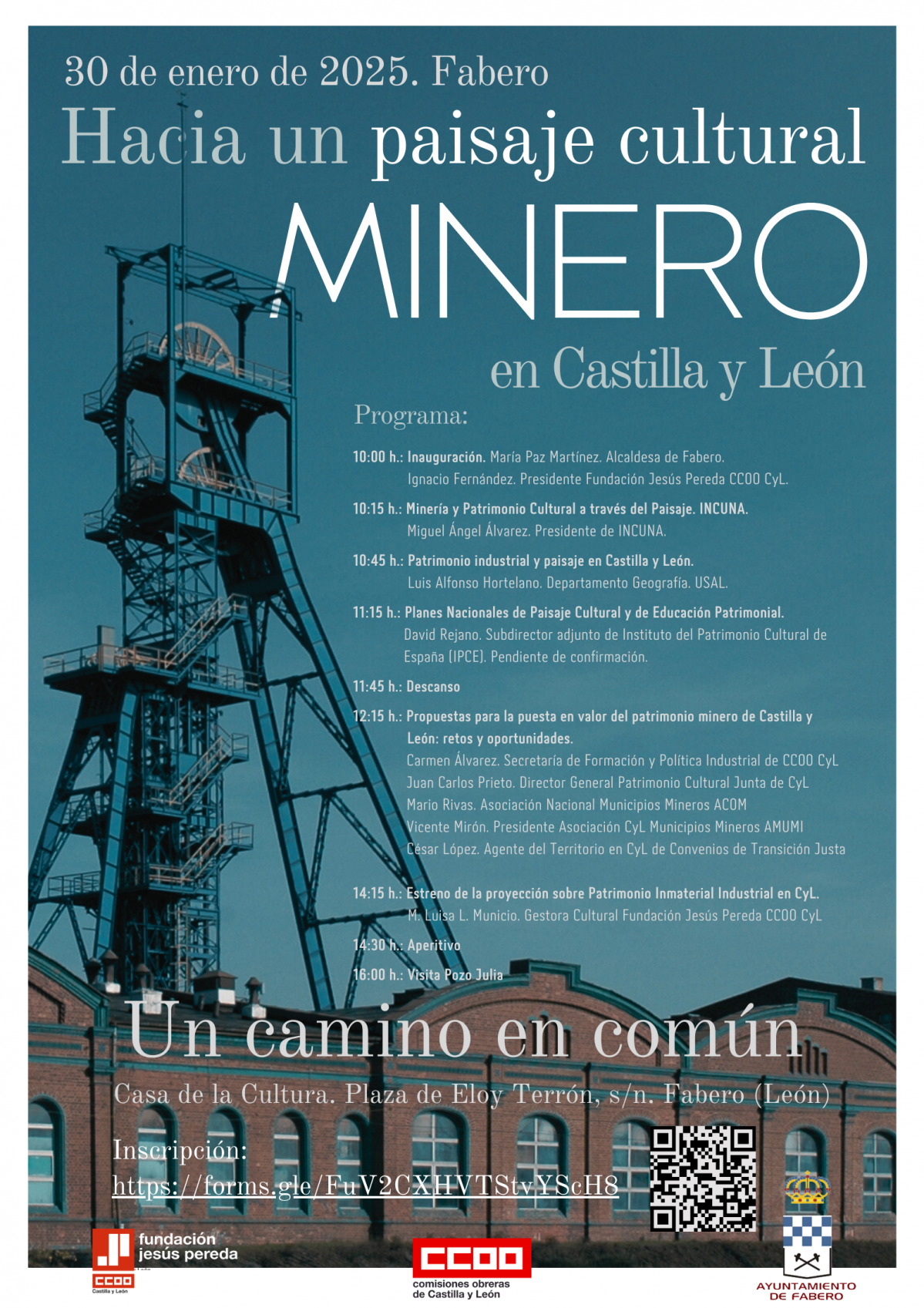 Cartel definitivo Jornada Patrimonio Minero con enlace inscripciu00f3n