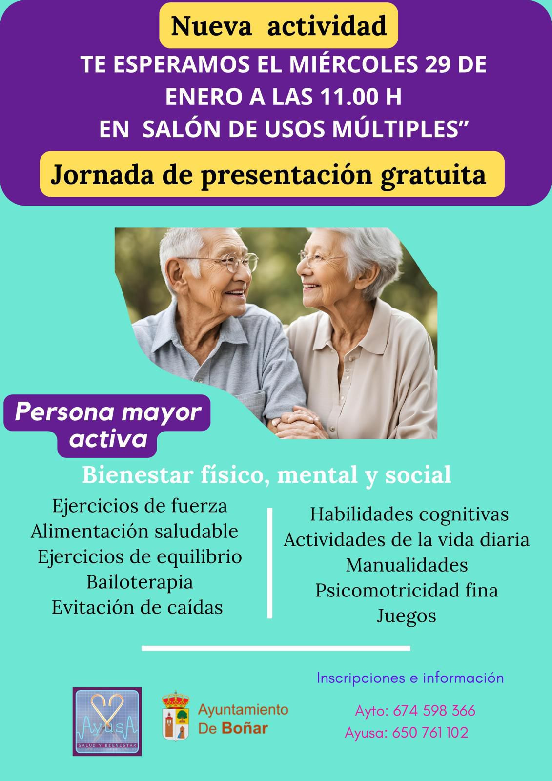 Cartel actividad mayores