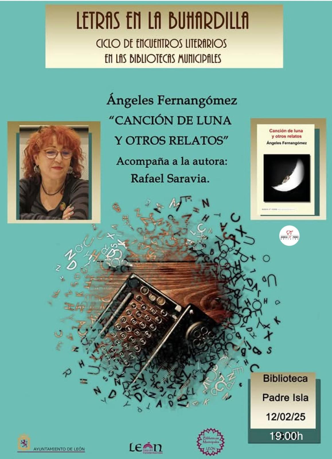 Cartel presentacion canciones de luna y otros relatos