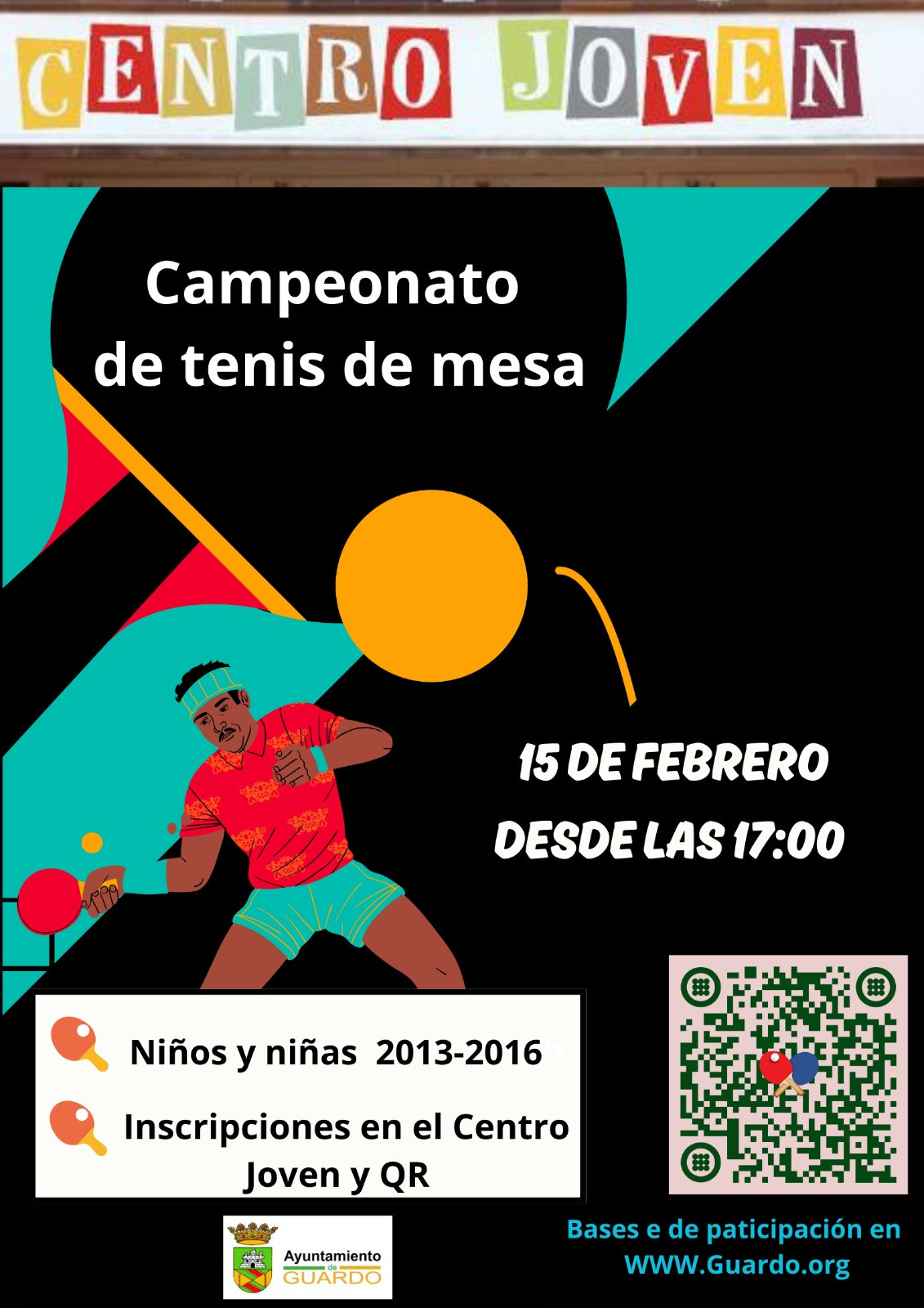 Cartel campeonato tenis de mesa