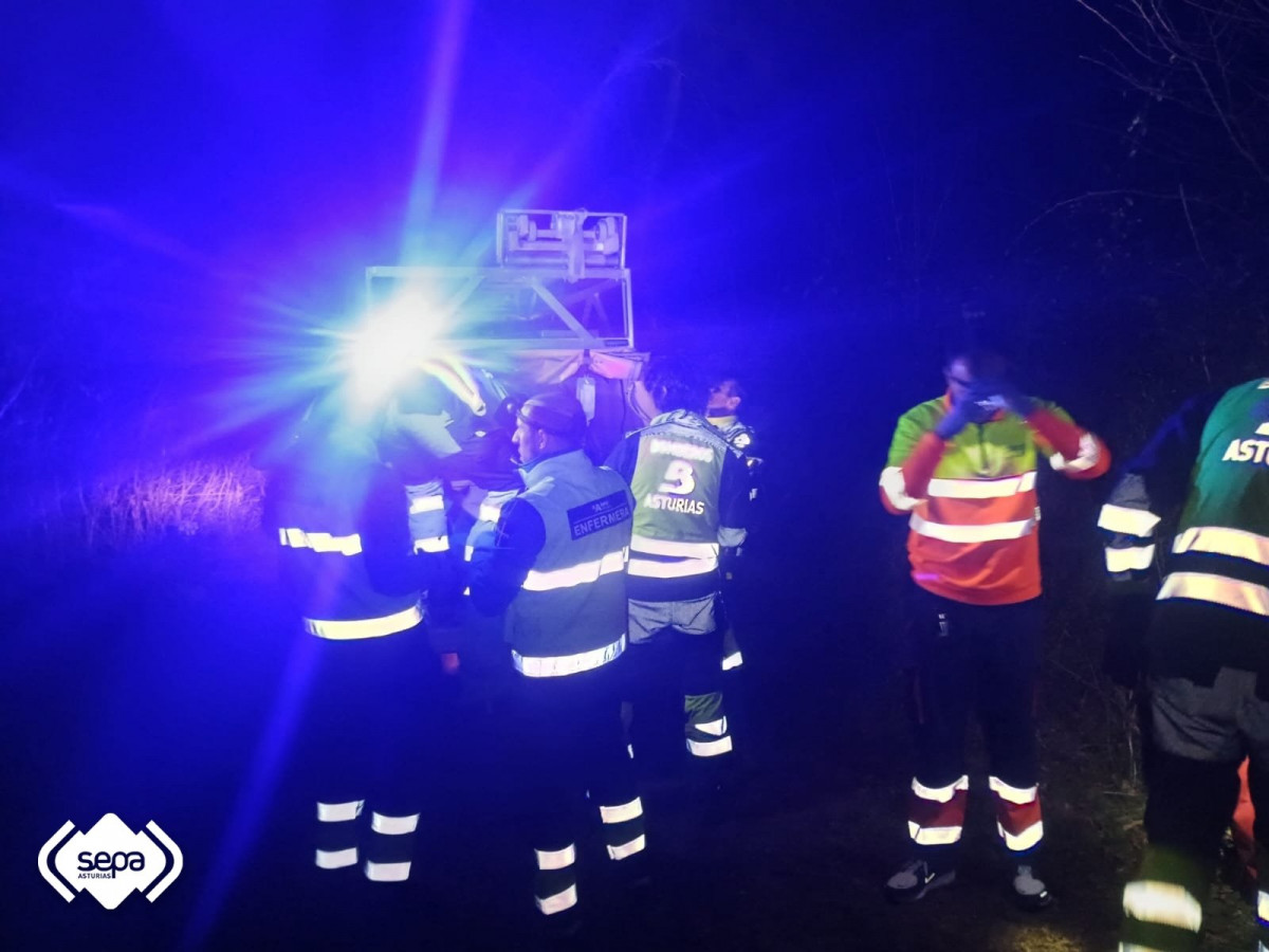 Bomberos sepa rescate nocturno