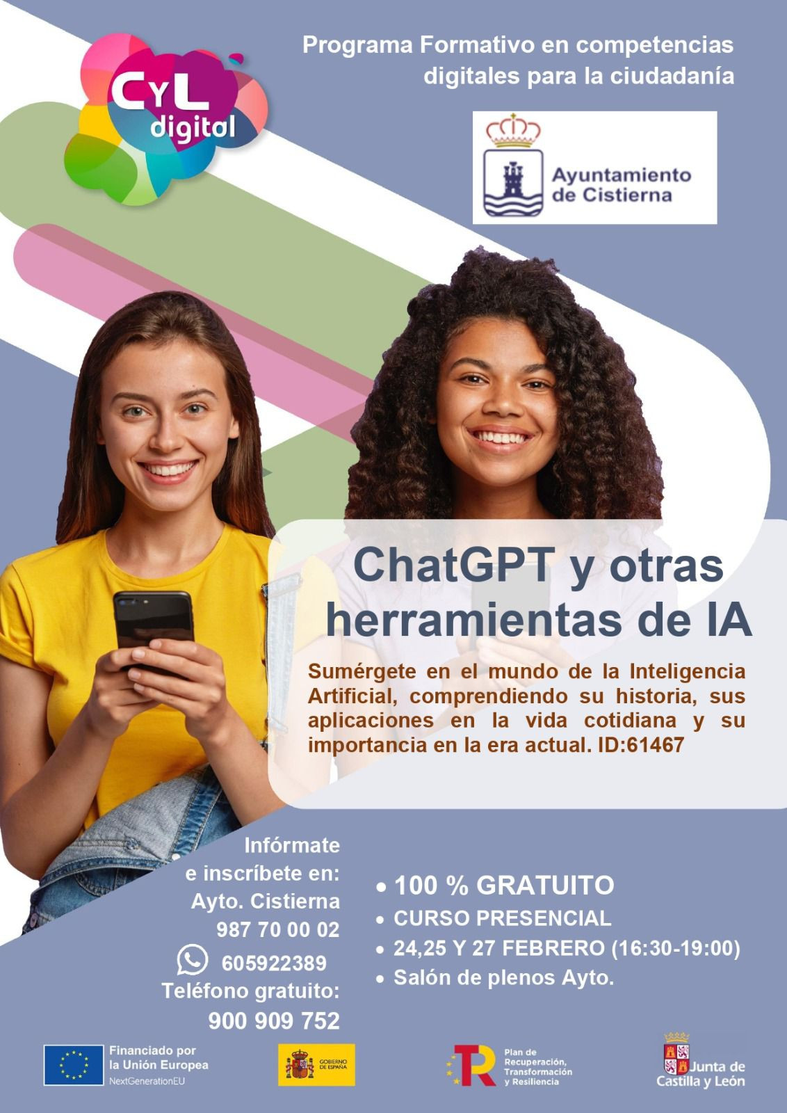 Cartel curso IA chat gpt