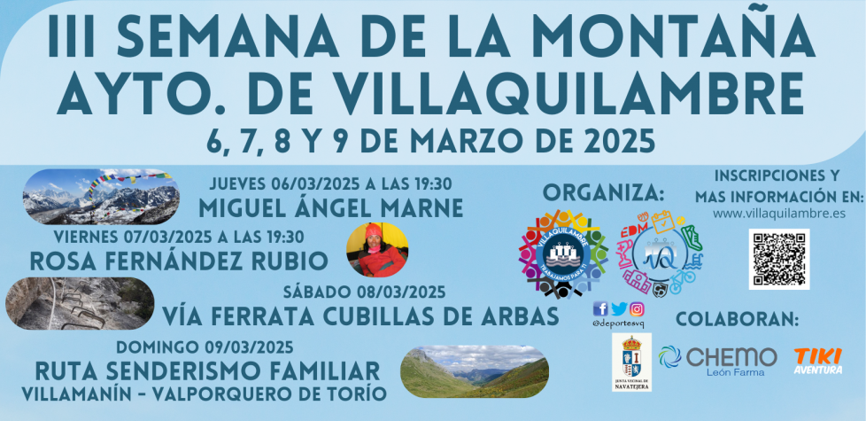 III SEMANA DE LA MONTANA AYUNTAMIENTO DE VILLAQUILAMBRE banner 1