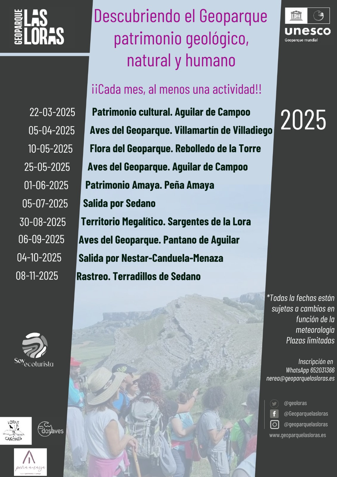 CARTEL DESCUBRIENDO EL GEOPARQUE 2025