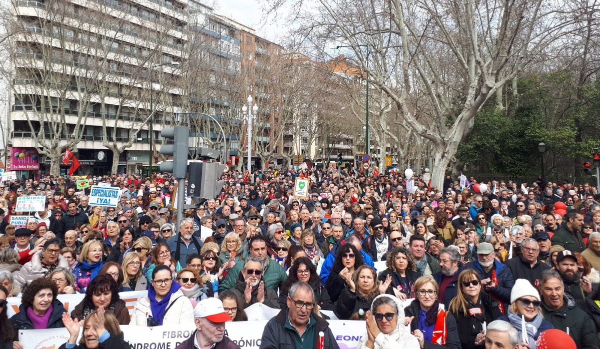 Manifestacion sanidad valladolid asociacion pro hospital de guardo