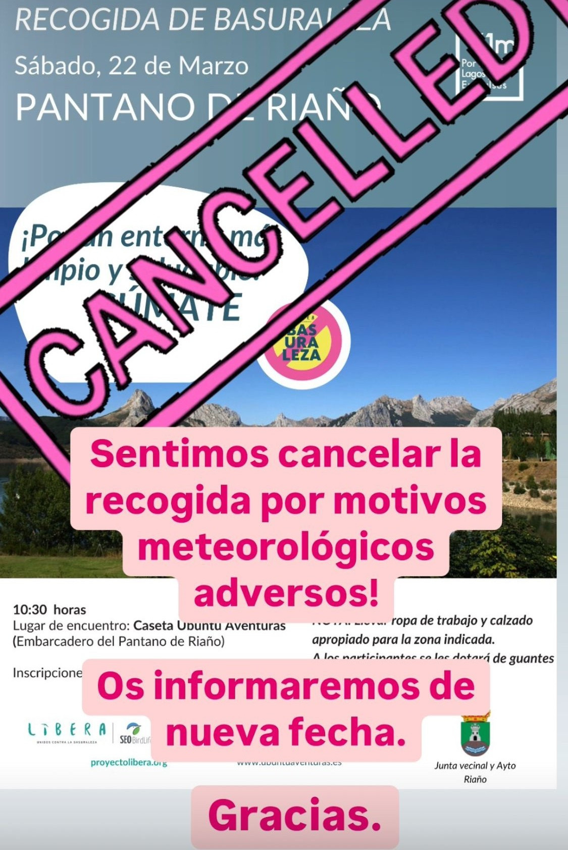Cartel aplazado