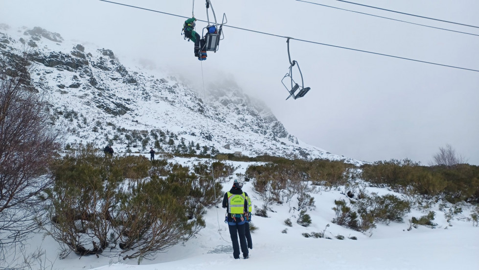 Practicas rescate telesilla greim de sabero San Isidro