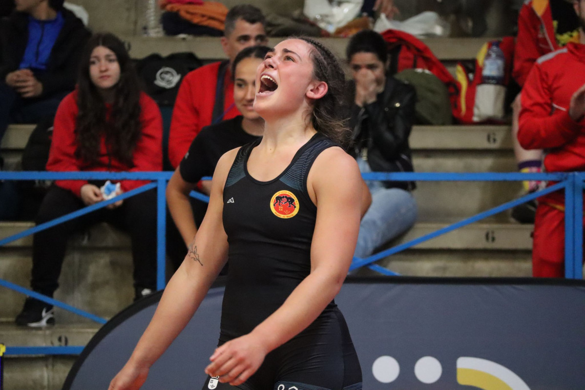 Cecilia garcia (Cistierna) campeona de espau00f1a de lucha femenina (2)