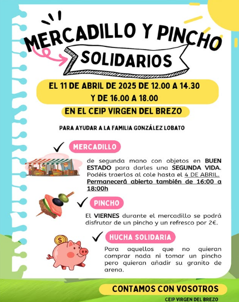 Cartel mercadillo solidario