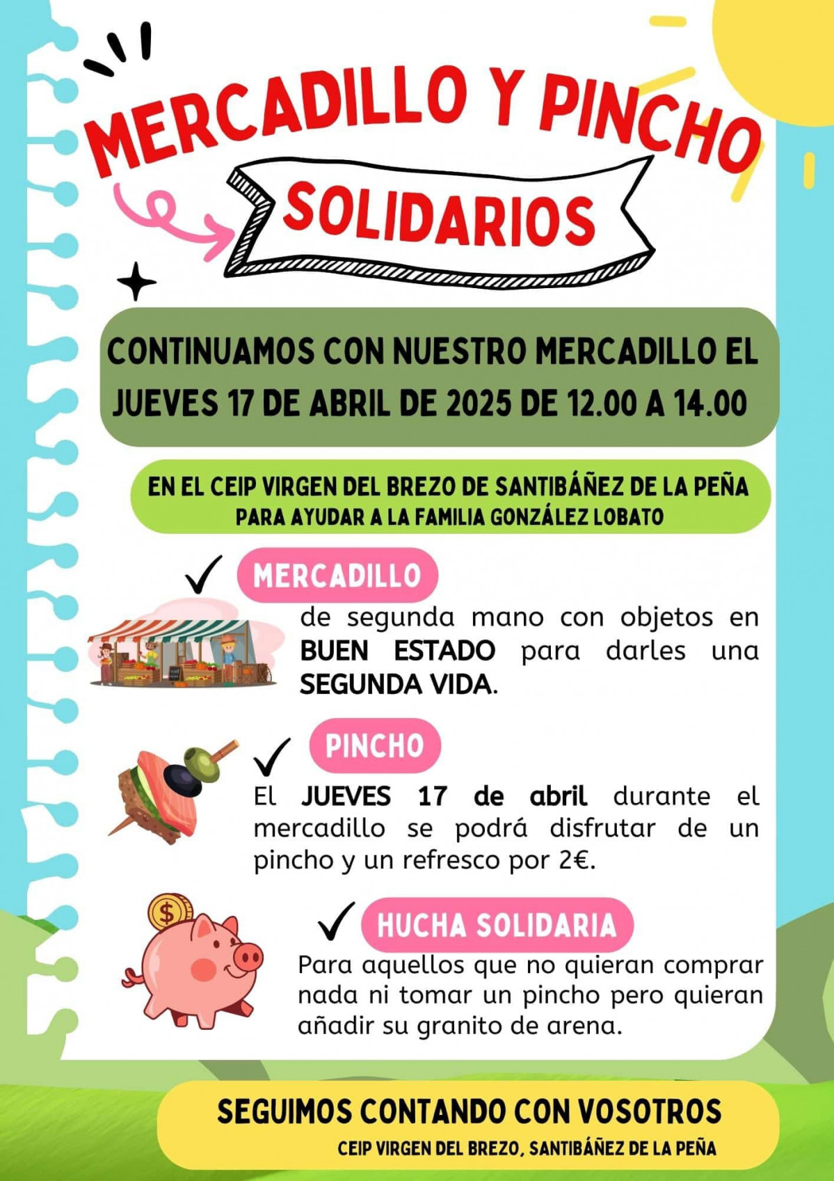 Cartel mercadillo solidario