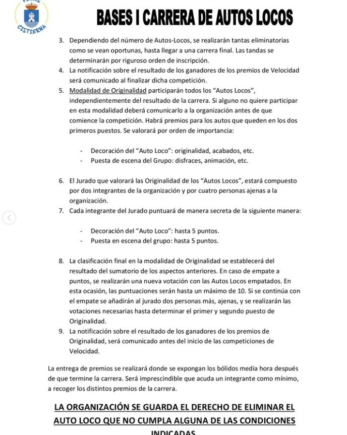 Autos locos cistierna bases 4