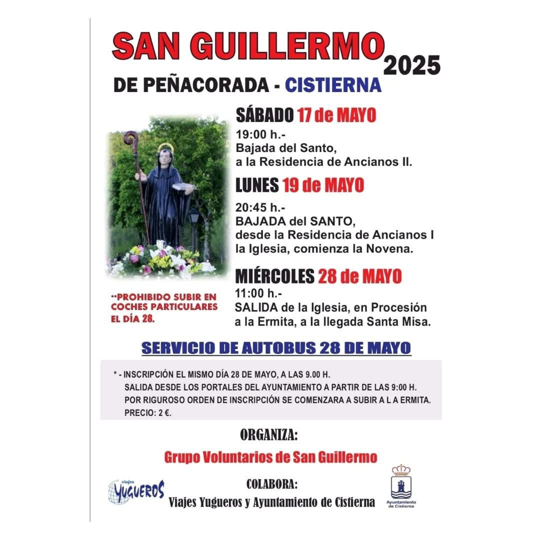 Programa actos religiosos san guillermo